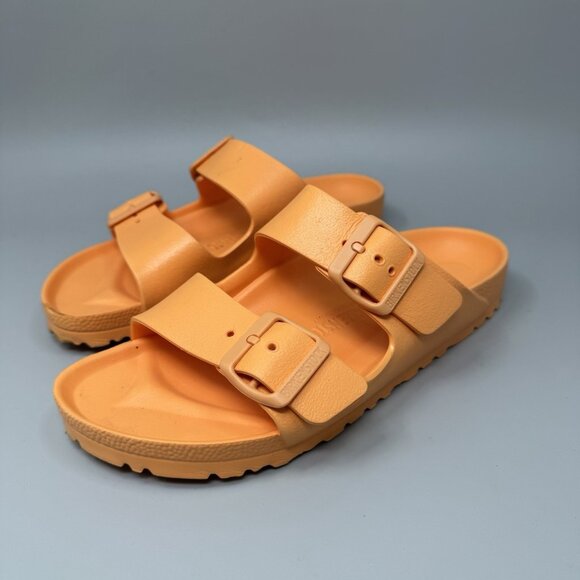 Birkenstock Women’s 7 Arizona EVA Double Strap Buckle Sandals Papaya - Picture 3 of 7